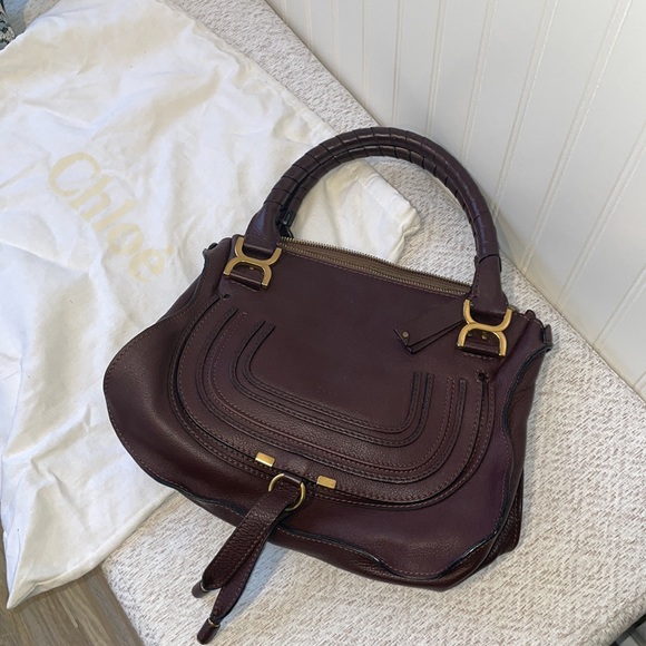 Chloe Marcie burgundy bag - Picture 2 of 13